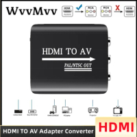 1080P HDMI-compatible RCA Converter HDMI To AV Adapter Video Scaler Composite PAL/NTSC Output for Apple TV Projector DVD Player