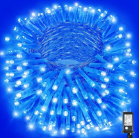 Wisdom Line LED Light String for Indoor and Outdoor 8 Lighting Modes 12m Cable Cool White (Blue 180 