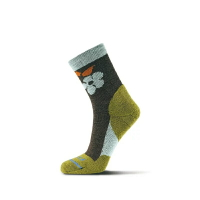 ├登山樂┤美國 FITS 登山健行襪-羊毛襪 Women's Light Hiker Mini Crew Floral - F1303-202栗子色