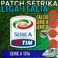 Patch Badge Emblem Flock Semi Woven Setrika iron-on Jersey Sepakbola LIGA ITALIA ITALY CALCIO SERIE 