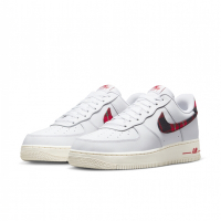 NIKE 休閒鞋 男鞋 運動鞋 AF1 皮革 AIR FORCE 1 07 LV8 白紅 DV0789-100