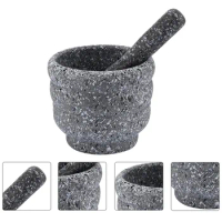 Kitchen Pepper Granite Pot Tools Pestle Medicine Device Household Mortar Marble Ceramic Grinder Pounder Garlic Set