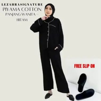 LEZAHRASIGNATURE Setelan One Set Piyama Couple Unisex Pria Wanita Katun Rayon Premium Free Velvet Sa