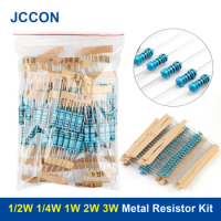 1/2W 1/4W 1W 2W 3W 30Value Metal Film Resistor Kit Rang Carbon 5% Resistors Assortment Kit Set 0.1~750R 1K~820K