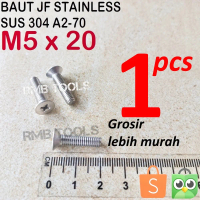 M5x20 BAUT JF STAINLESS GRADE 304 A2-70 FLAT HEAD CSK MACHINE SCREW OBENG PLUS M5