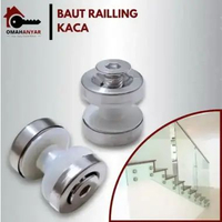 Baut Railing Jepit Kaca Stainless Steel 201 | Penahan Kaca Balkon, Tangga, Partisi 5 PCS
