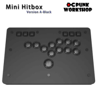 Punk Workshop Mini HitBox SOCD Fighting Stick Controller Mechanical Button Support PC Carbon Fiber