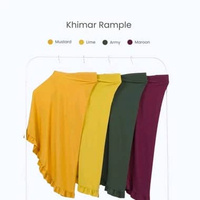 Khimar Rampel Aleeya Jersey Premium | Hijab Syari Adem & Flowy Kekinian Mustard