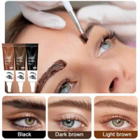 Semi-permanent Eyebrow Tint Dye Long lasting Eyebrow Color Gel Waterproof Eye Brow Enhancers Cream Cosmetic Set