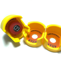 ￼Chụp bảo vệ nút dừng khẩn cấp STOP phi 22 nắp bao vệ nút dừng khẩn phi 22