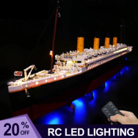 RC LED Kit For Lego 10294 Titanic Boat Building Blocks Accessories Toys Lamp Set (Lighting /Blocks Model)