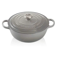 LE CREUSET - 26cm Marmite 琺瑯鑄鐵深炒鍋 4.1L 迷霧灰 21114265410430 明火-電磁爐-電爐-焗爐適用 灰色