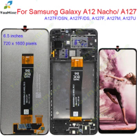 6.5'' For Samsung Galaxy A12 Nacho A12S LCD A127F A127F LCD with frame Display Touch Screen Digitizer For Samsung A127 A127M LCD