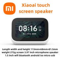 Xiaomi Xiaoai Touch Screen Speaker Bluetooth Alarm Clock WiFi Smart Connection 5.0 Speaker Digital Display Speaker Mi Speaker