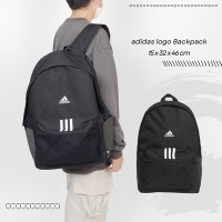 adidas 後背包 Logo Backpack 男女款 黑 經典 三線 愛迪達 肩背包 大容量 H34804