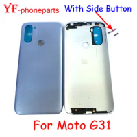 AAAA Quality 6.4" Inch For Motorola Moto G31 XT2173-3 Back Battery Cover + With Side Button Housing Case Repair Parts