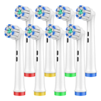 8x Electric Toothbrush Replacement Brush Heads Compatible with Braun Oral B Extra Thin Soft Bristles for Gum Care Sensitive Care