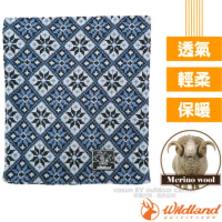 【荒野 WildLand】新款 X-Buff Merino 雙層美麗諾羊毛5功能保暖魔術頭巾/圍脖.圍巾.頸套.口罩/T2001-72 深藍色