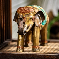 異麗泰國純銅工藝品大象銅擺件東南亞風格玄關電視柜裝飾桌面擺設