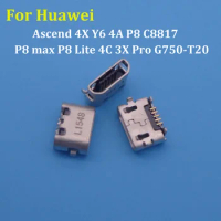 10pcs Micro USB Charging Port Dock Connector Socket For Huawei Ascend 4X 4X Y6 4A P8 C8817 P8 max P8 Lite 4C 3X Pro G750-T20
