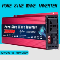 Pure Sine Wave Inverter DC 12v/24v To AC 110v/220v 1000W 2000W 3000W 4000W Portable Power Voltage Converter Car Solar Inverter