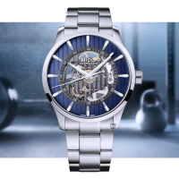 【MIDO 美度】Multifort 先鋒鏤空機械腕錶 休閒藍-加上鍊機&amp;多豪禮 M6(M038.436.11.041.00)