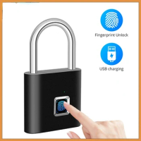 Youpin Keyless USB Charging Fingerprint Lock Smart Padlock door lock 0.1sec Unlock Portable Anti-theft Fingerprint Padlock Zinc