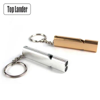 Emergency Whistle Survival Aluminum Whistle Keychain Pocket EDC Tools Professional Sport Whistle For Outdoor Camping Hiking