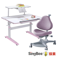 【SingBee 欣美】寬105cm 兒童桌椅組SBD-501&amp;80+139S椅(書桌椅 兒童桌椅 兒童書桌椅)