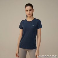 GIORDANO 女裝G-MOTION超輕涼感T恤 - 10 仿段彩海軍藍