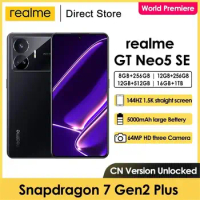 Realme GT Neo5 SE 5G SmartPhone 6.74'' Snapdragon 7 Gen2 Plus NFC AMOLED1.5K 5500mAh Battery 100W 64MP Camera