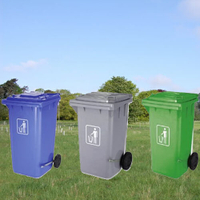 【企隆 圍欄 飯店用品】 回收桶 回收架 垃圾桶 M120A 腳踏式二輪拖桶