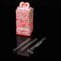 Love Rose Glass Tube with Plastic Flower 36pcs In One Box Glass Water Pipe for Smoking Tobacco Pipe Smoke Accessory