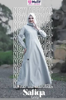 MUTIF Gamis Dewasa Safiqa Grey S Grey