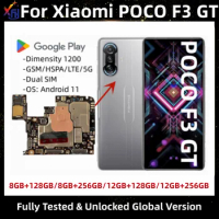 Motherboard for Xiaomi POCO F3 GT, Main Circuits Board for Redmi K40 5G, 128GB, 256GB ROM, with Google Playstore Installed