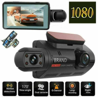 Dash Cam Car DVR Video Recorder Dash Camera Recorder 1080P Rear View Dual Lens 3.0 Full HD G Sensor Portable Cycle Recording Cam