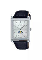 Casio Casio 通用銀色錶盤藍色皮錶帶男士手錶 MTP-M105L-7AVDF-P