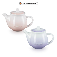 【Le Creuset】瓷器輕荷漫舞系列茶壺(貝殼粉/淡粉紫)