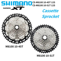 Shimano Deore XT M8100 Cassette Sprocket CS-M8100 12 Speed 10-45T/10-51T 1PC MTB For Mountain Bike Riding Parts Original Shimano