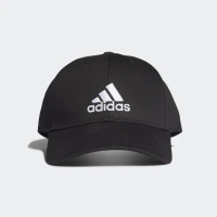 【adidas 愛迪達】帽子 棒球帽 老帽 遮陽帽 BBALL CAP COT 黑 FK0891