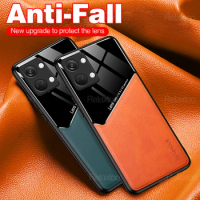 One Plus Nord 3 case leather texture pc plexiglass car magnetic cover For OnePlus Nord 3 Nord3 6.74Inch shockproof shell coques