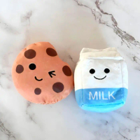 Lucu Cookie and Milk Squishy Dog Toy- Mainan Anjing