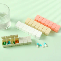 Pill Box Strip Type 7 Days A Week Medicine Box 7 Compartments Sub-packing Medicine Box Convenient Storage Box Pill Organizer