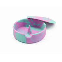 1pc, Multi-Purpose Silicone Ashtray With Rotating Lid And Washable Design For Smoking And Herb Accessories
