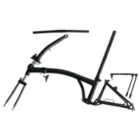 Ultralight Titanium Folding Bike Frameset, Travel Foldable Bicycles Parts, Aviation Material, Customized, Best, 16 Inch