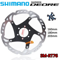 Shimano SM-RT76 Rotor Deore XT RT76 160 180 203mm Disc Brakes Mountain Bike 6 Bolts Rotor RT56 Deore SLX Rotors 1/2PCS Mtb Parts