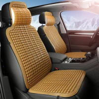 1Pcs Universal Summer Car Seat Cool Cushion PVC Beaded Massage Automobile Chair Cover With Soft Waist Mat Breathable Durable