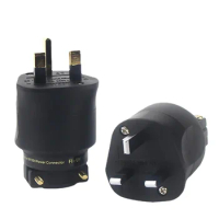 HiFi Audio Adapter Furutech Electric UK AC Power Plug FI-UK Gold / Rhodium Plated IEC Connector