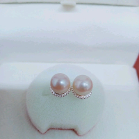 giwang Dewi mutiara air laut asli free sertifikat rangka perak warna mutiara salem, cocok untuk dipa