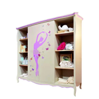 Children's room Princess wardrobe open display cabinets custom storage cabinets simple.